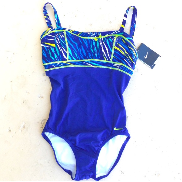 Nike Blue Performance Swimsuit - Picture 1 of 7